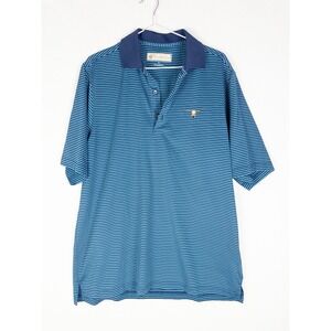 Donald Ross Polo Shirt Mens M Striped Logo Golf Course‎ Performance